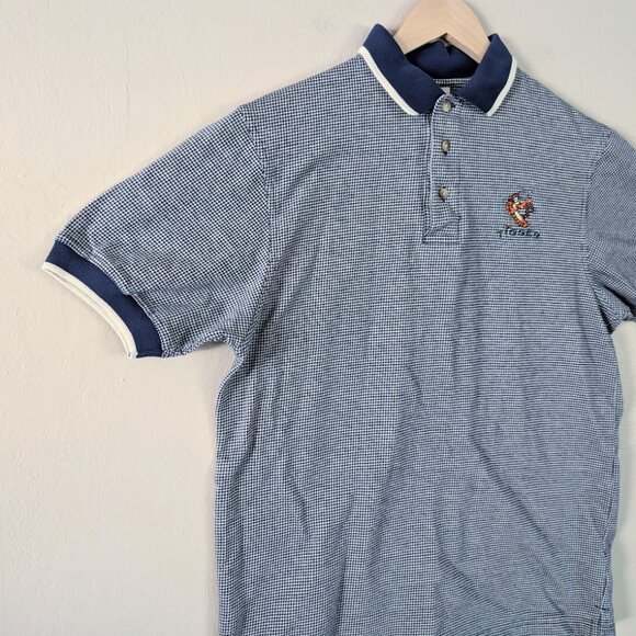 NWT Vintage‎ 1990s Disney Store Houndstooth Embroidered Tigger Golf Polo Blue S - Picture 8 of 11